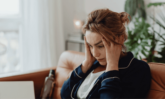 Woman Stressed Over Skin