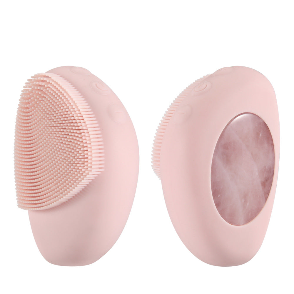 Electric Face Cleansing Brush with Rose Quartz