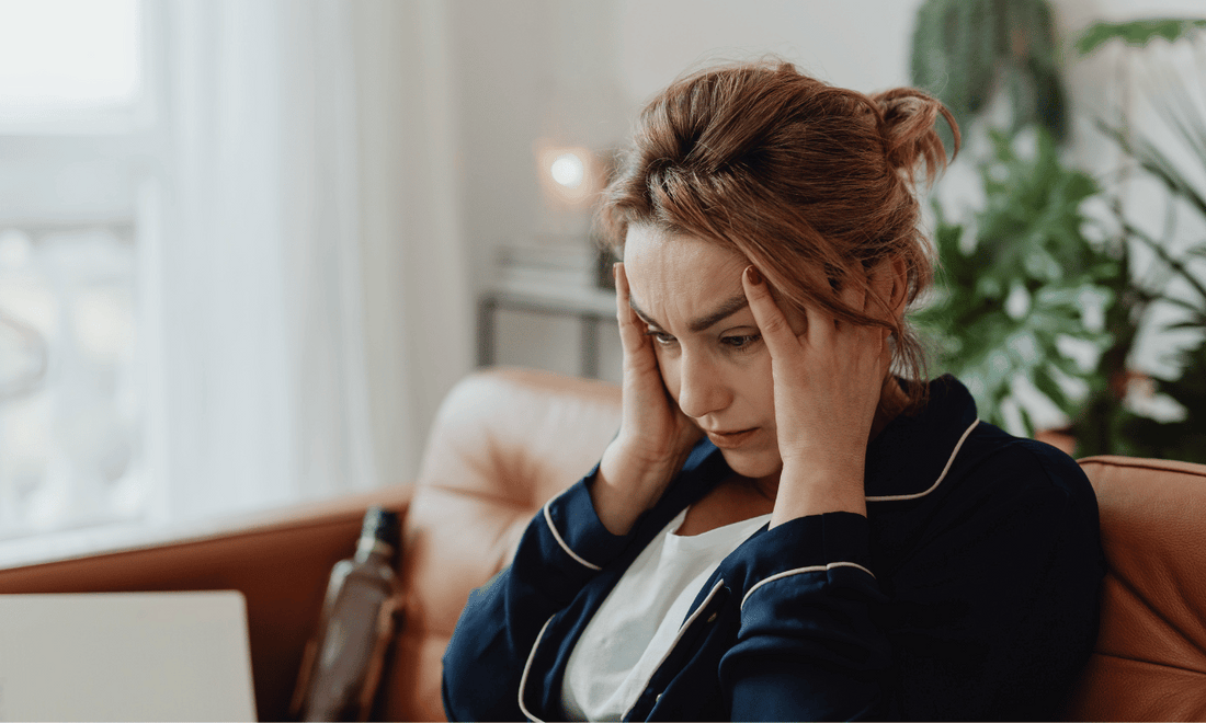 Woman Stressed Over Skin