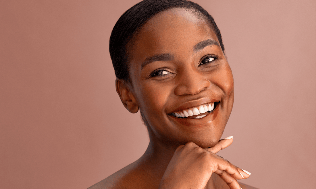 Woman with Tight and Shiny Skin